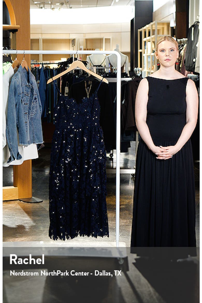 Floral Lace Tiered Sequin Midi Dress video