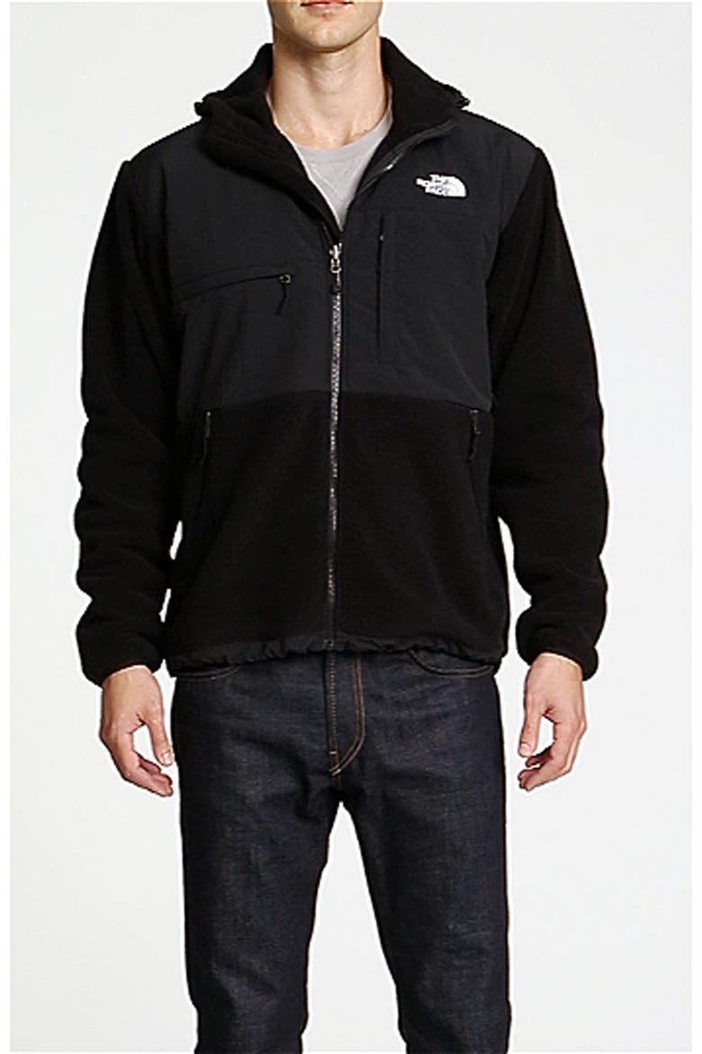'Denali' Hooded Recycled Fleece Jacket, Alternate, color, BLACK
