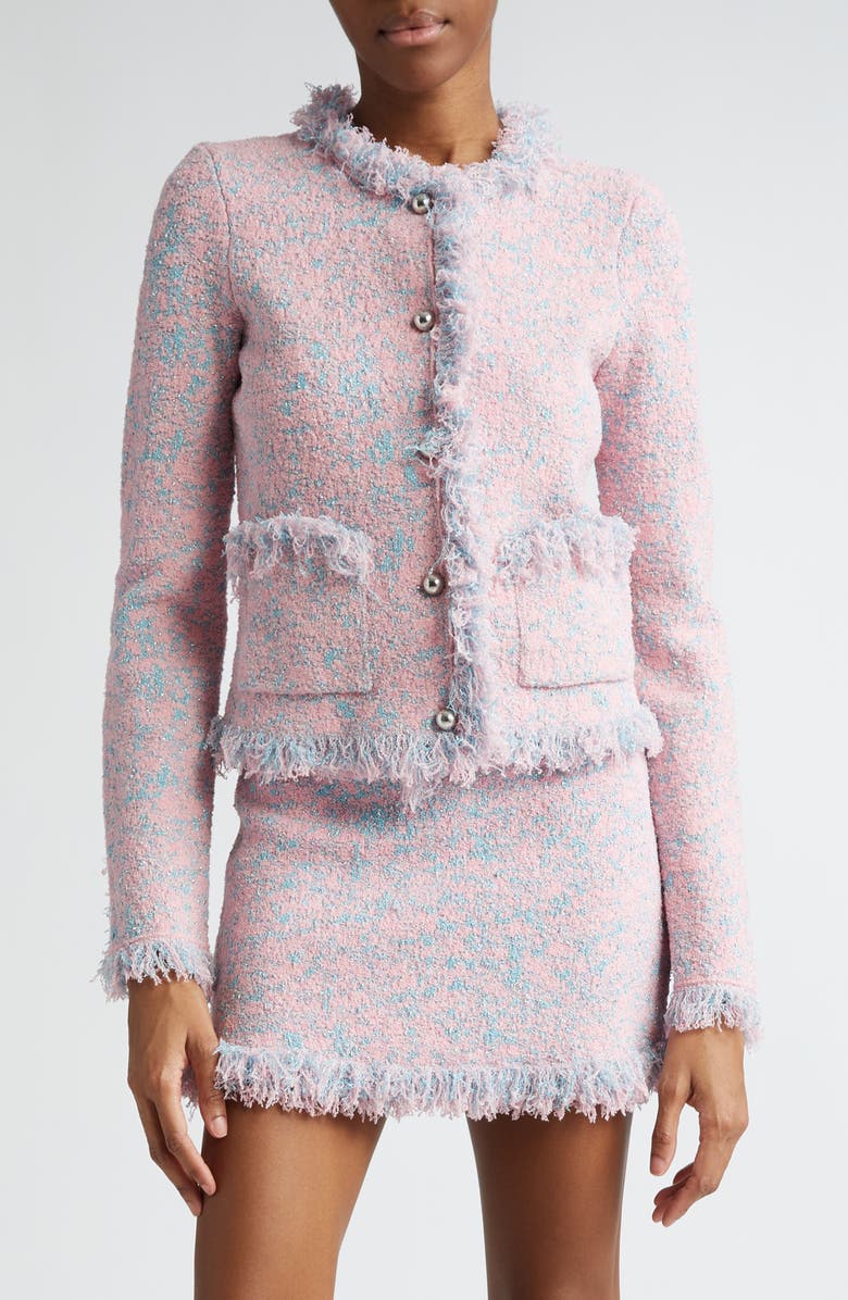 Rabanne Fringe Textured Cardigan, Main, color,