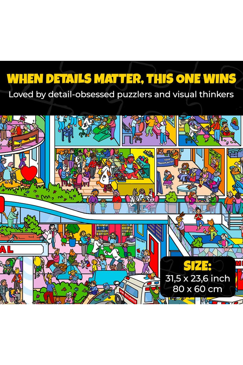 1000 Piece Mystery Jigsaw Puzzle for Adults, Alternate, color, Hospital