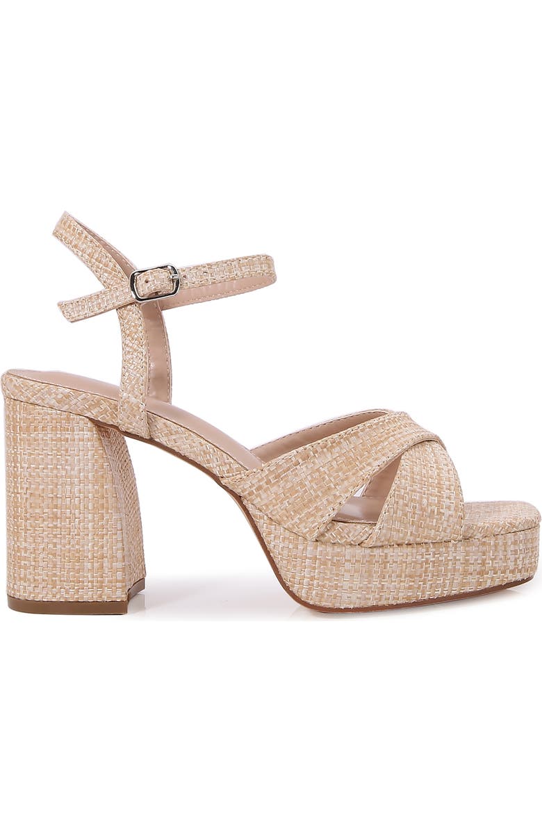BERNESS Guadalupe Platform Sandal, Alternate, color, Raffia