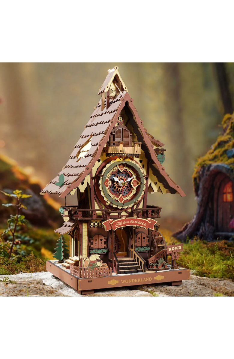 Uncommon Goods DIY Working Cuckoo Clock Build Kit by ROBOTIME LLC, Alternate, color, Multi