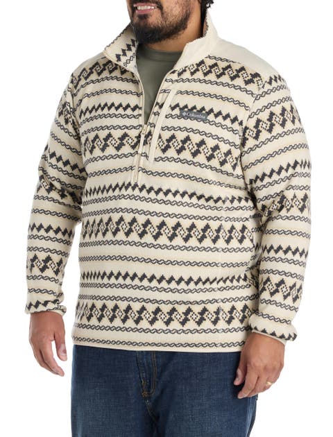 Big & Tall Southwest-Inspired 1/2-Zip Pullover