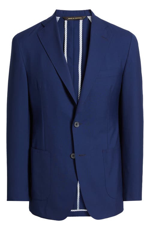 Heritage Gold Blue Poplin Super 150s Wool Sport Coat