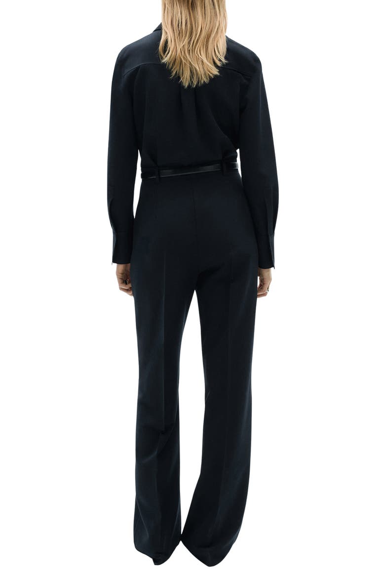 Long Sleeve Belted Jumpsuit, Alternate, color, DARK NAVY