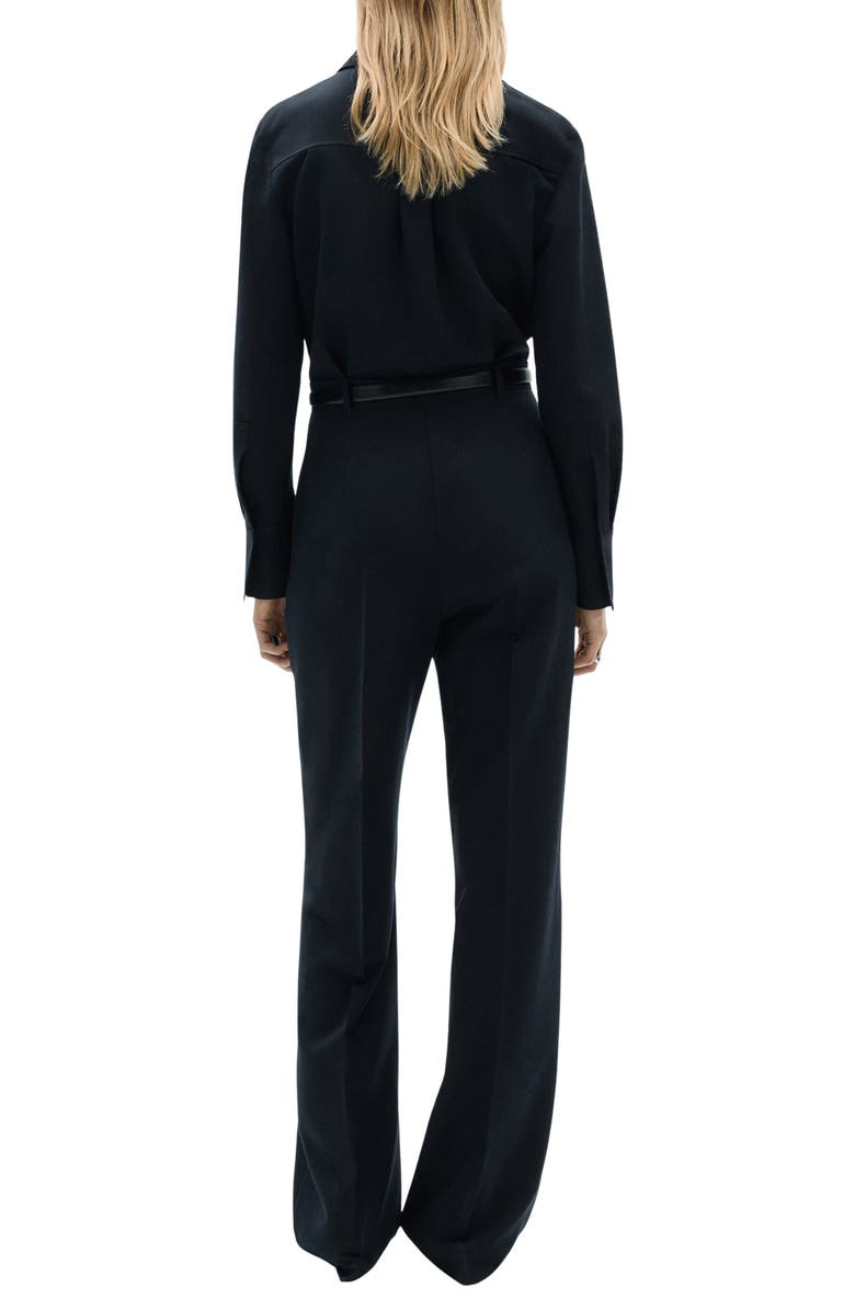 MANGO Long Sleeve Belted Jumpsuit, Alternate, color, 