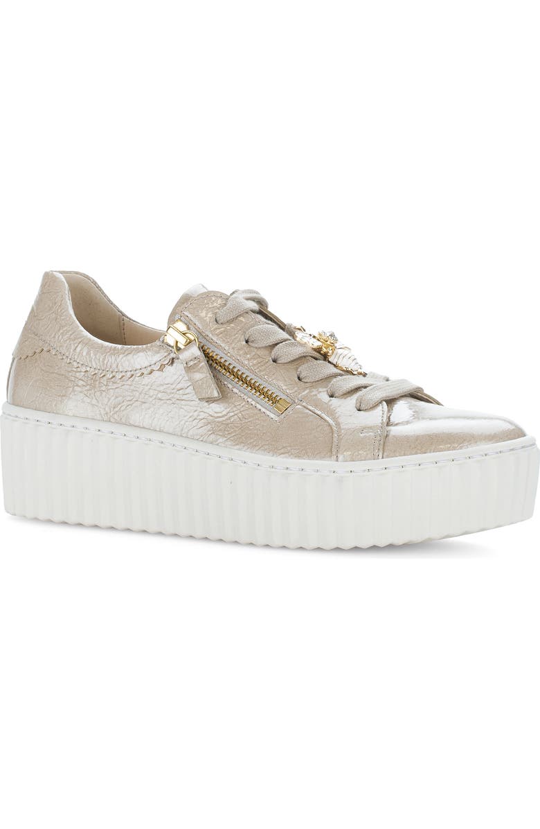 Gabor Bee Platform Sneaker, Main, color, Oasis Gold
