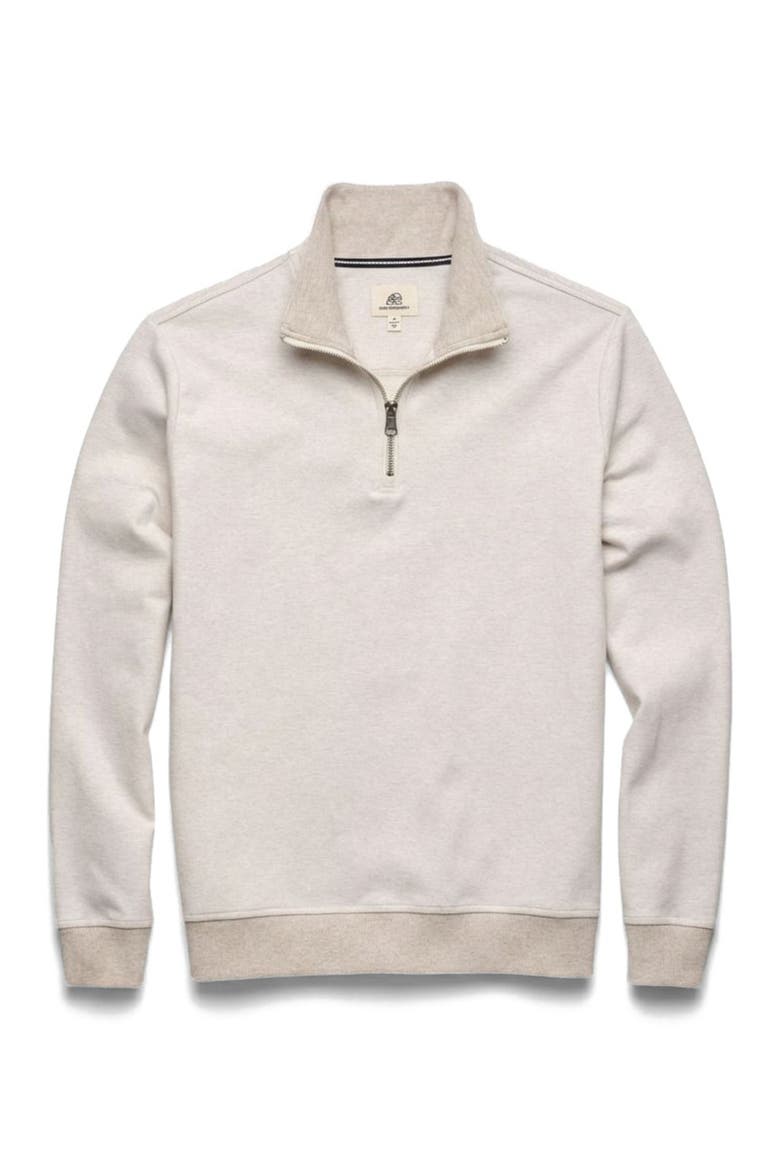 Bobby Stripe Fleece Quarter Zip, Main, color, Taupe Heather