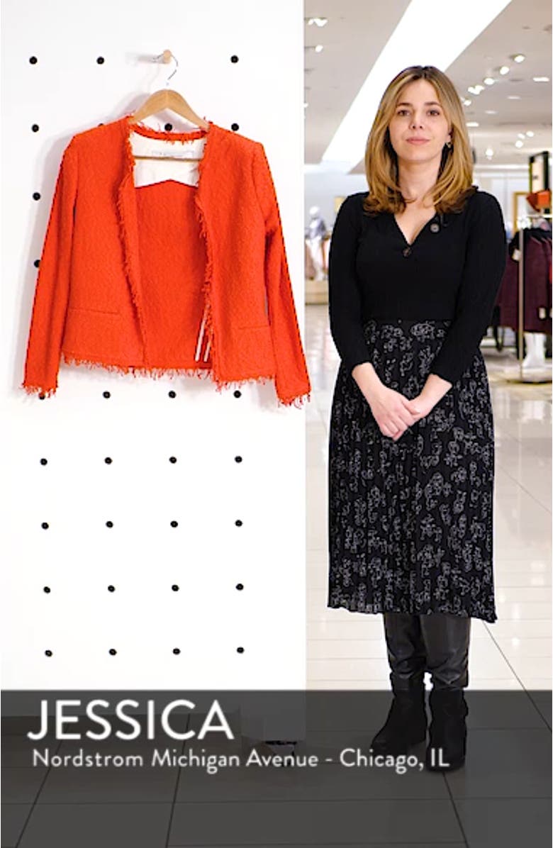 Fringe Trim Open Jacket, sales video thumbnail