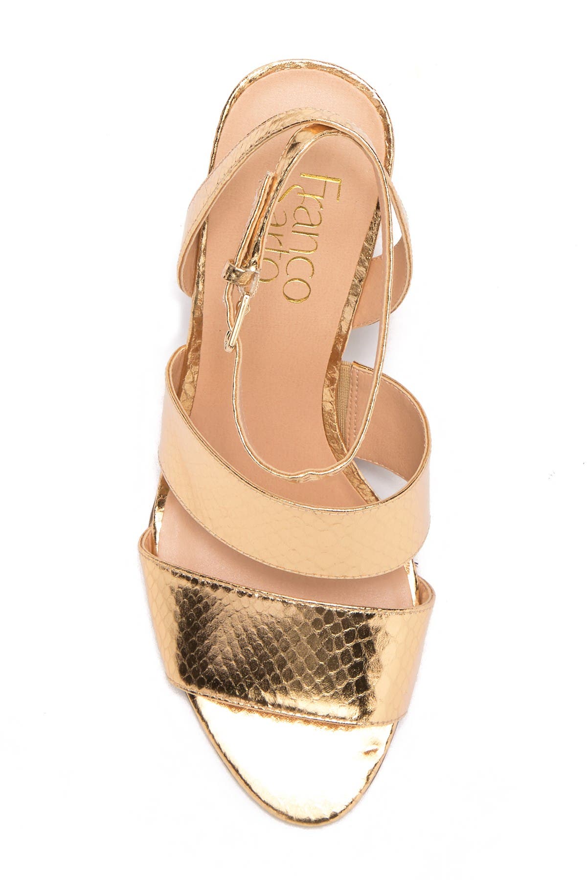 Franco Sarto Haneli Reptile-Embossed Ankle Strap Sandal, Main, color, 