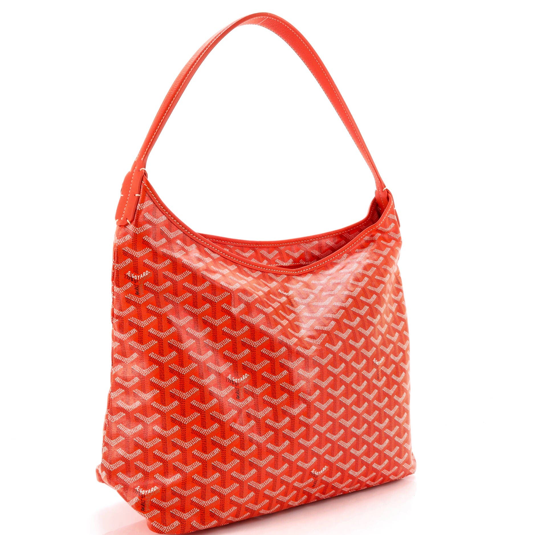 Pre-Owned Goyard Boheme Hobo Coated Canvas, Alternate, color, Orange