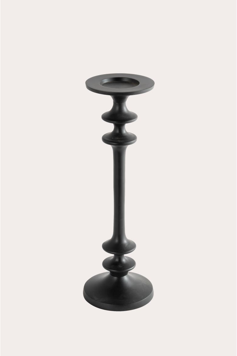 Classic Tall Aluminum Candle Holder, Alternate, color, Black