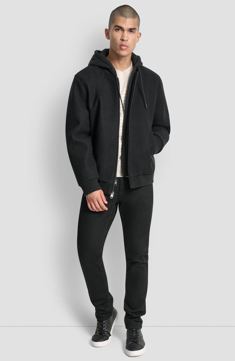 DKNY DX5 Hooded Jacket, Alternate, color, Black