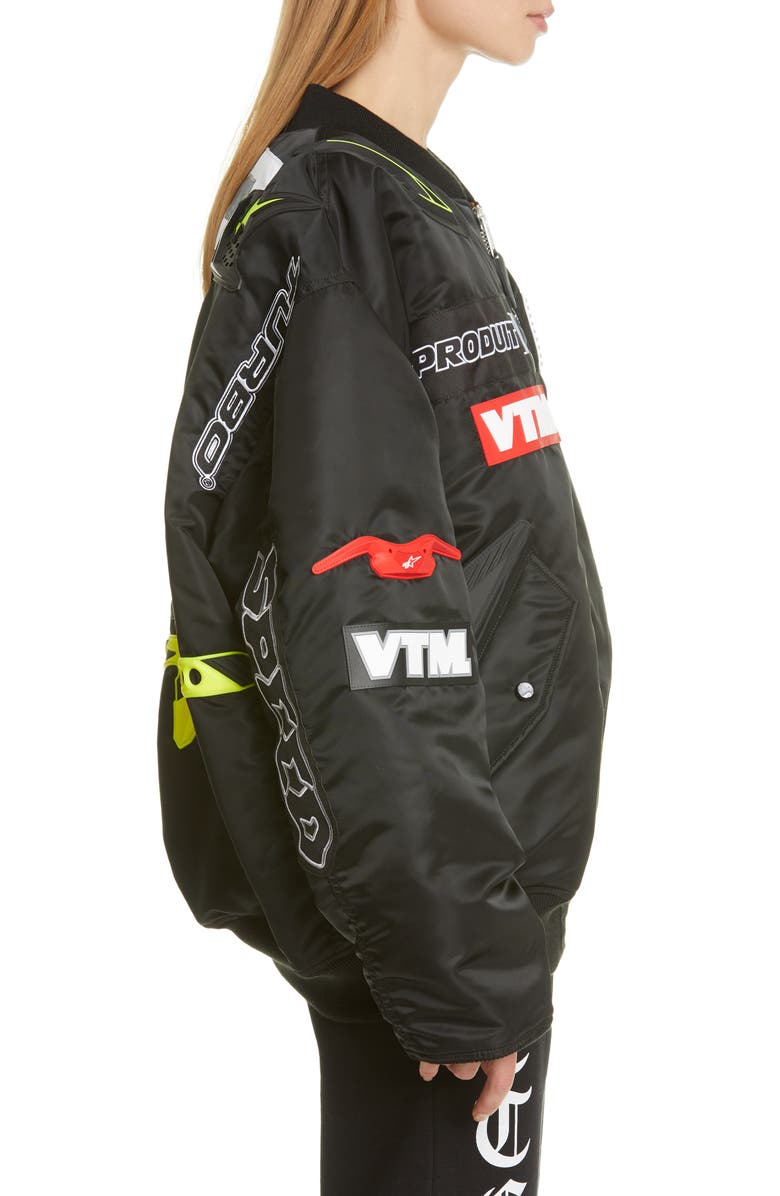 VETEMENTS Motorcycle Bomber Jacket, Alternate, color,