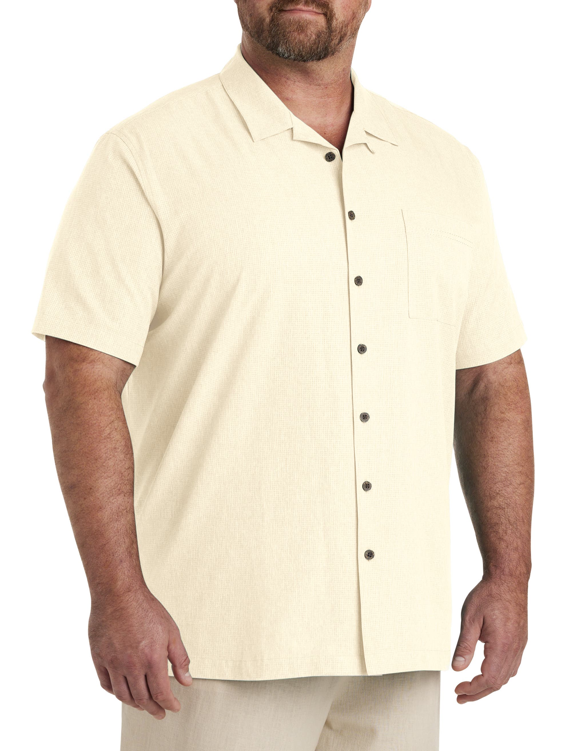 Big & Tall Solid Camp Shirt - image 3