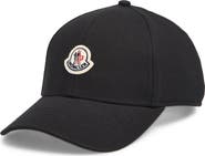 Moncler Logo Patch Cotton Gabardine Baseball Cap