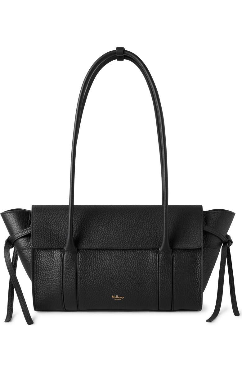 Mulberry Small Soft Bayswater Leather Satchel, Main, color, Black