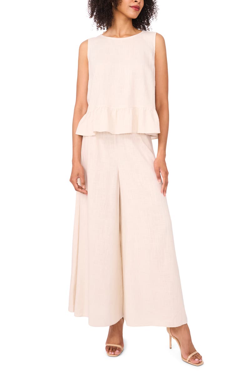 Vince Camuto Smocked Waist Wide Leg Pants, Alternate, color, 