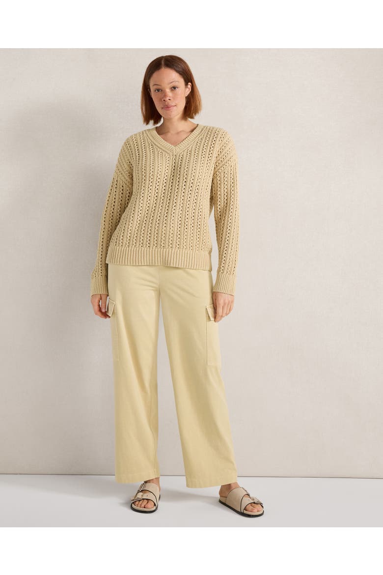 Garment-Dyed Organic Cotton Jersey Relaxed Cargo Pants, Main, color, Garment Dye Cortado