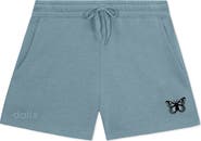 Dalix Womens Butterfly Midweight Washed Fleece Shorts