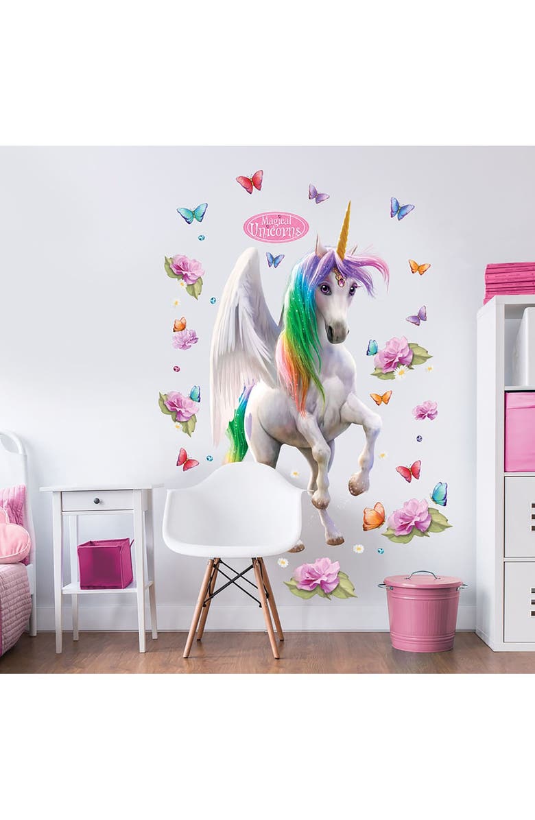 Wallpops Magical Unicorn Large Character Sticker, Main, color, Multicolor