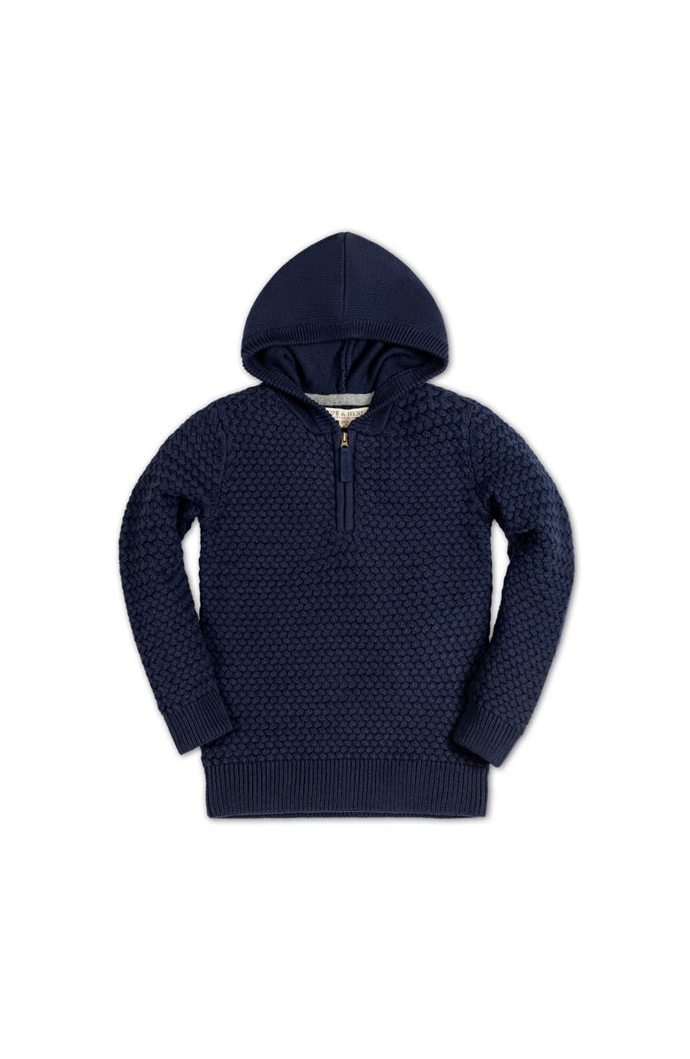 Hope & Henry Boys' Organic Hooded Half Zip Sweater, Kids, Main, color, 
