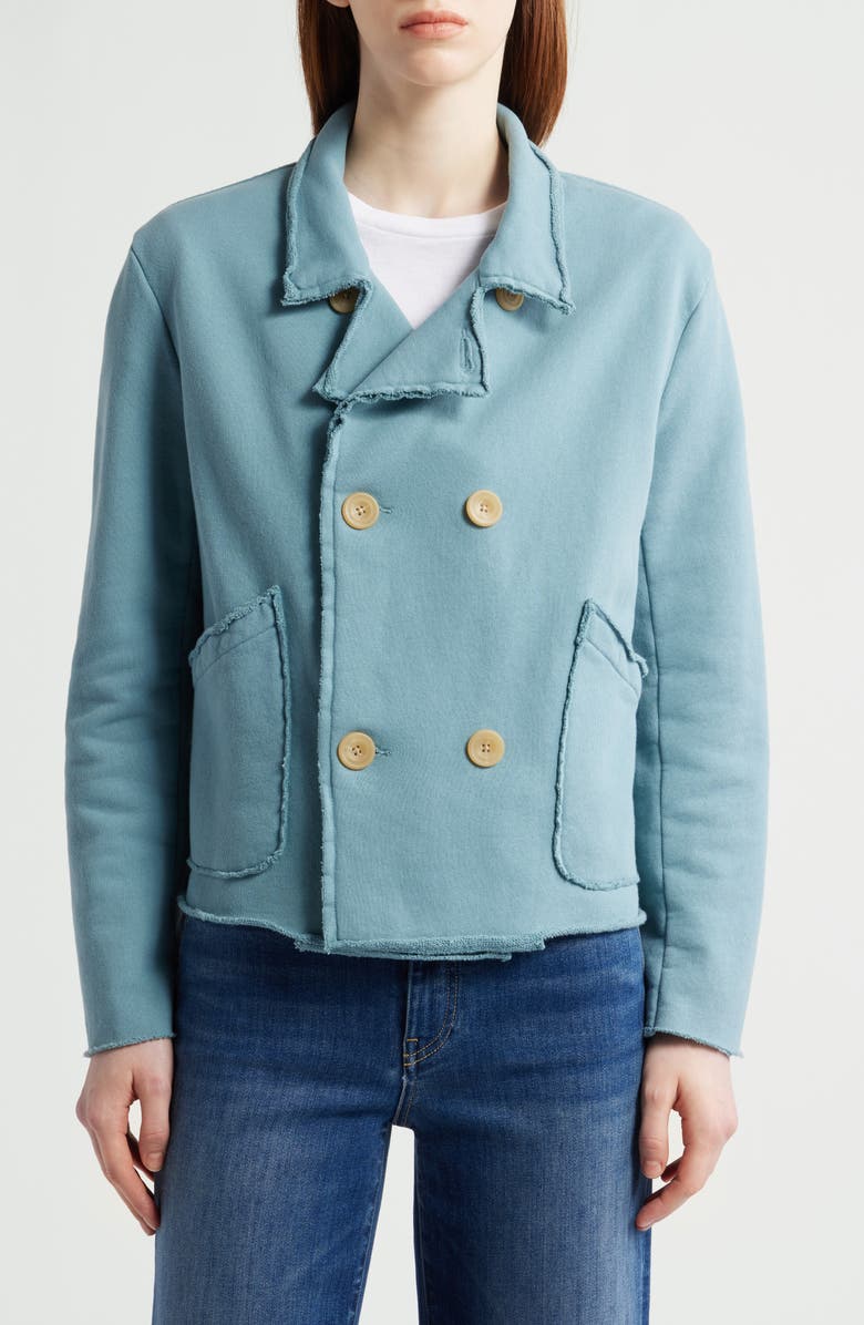 Frank & Eileen Mini Belfast Crop Knit Peacoat, Alternate, color,