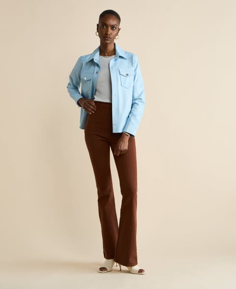 Leather Shirt Jacket