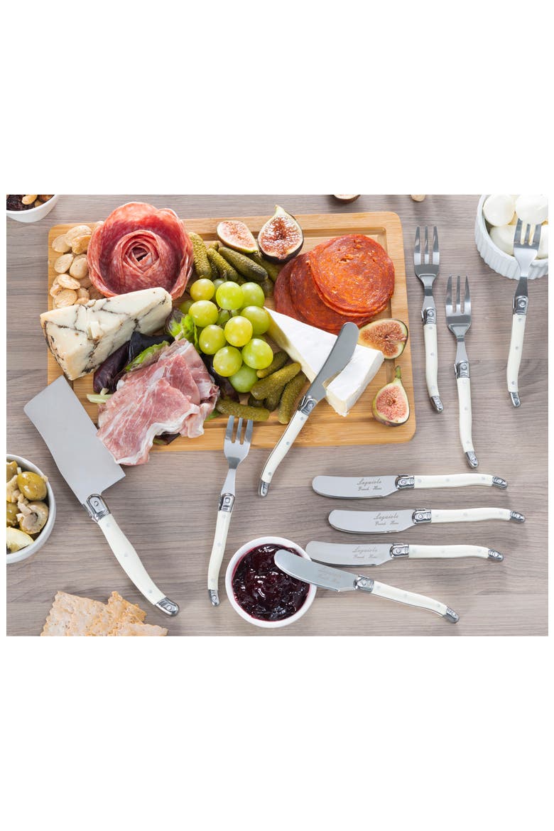 Ultimate 13-Piece Assorted Charcuterie Knife & Fork Set, Alternate, color, FAUX IVORY