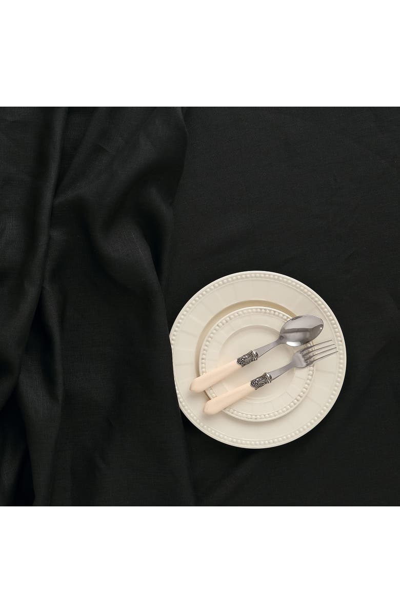 Solino Home Linen Table Throw - Fete, Alternate, color, Black