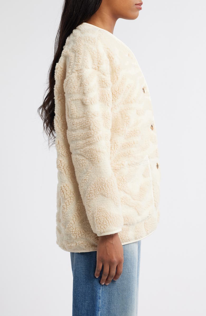 Billabong Fireside Cozy Fleece Jacket, Alternate, color, White Cap 1