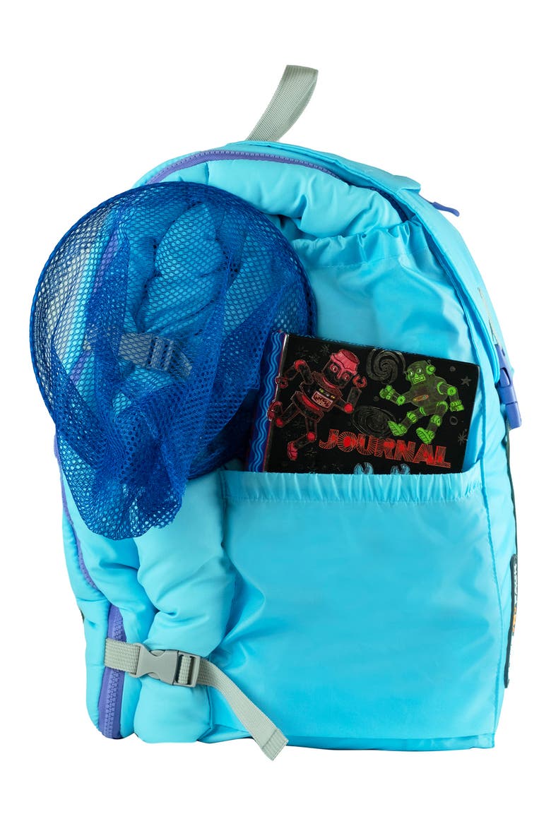 Kids' Sleep-n-Pack Faux Shearling Lined Sleeping Bag Backpack, Alternate, color, CLEARWATER