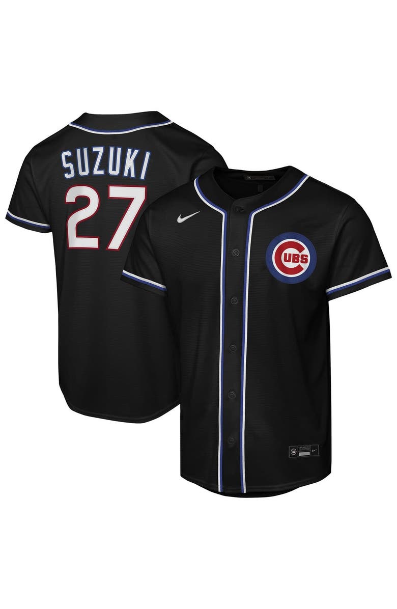 Nike Youth Nike Seiya Suzuki Black Chicago Cubs Fashion Replica Player Jersey, Main, color, Black