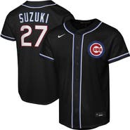 Nike Youth Nike Seiya Suzuki Black Chicago Cubs Fashion Replica Player Jersey