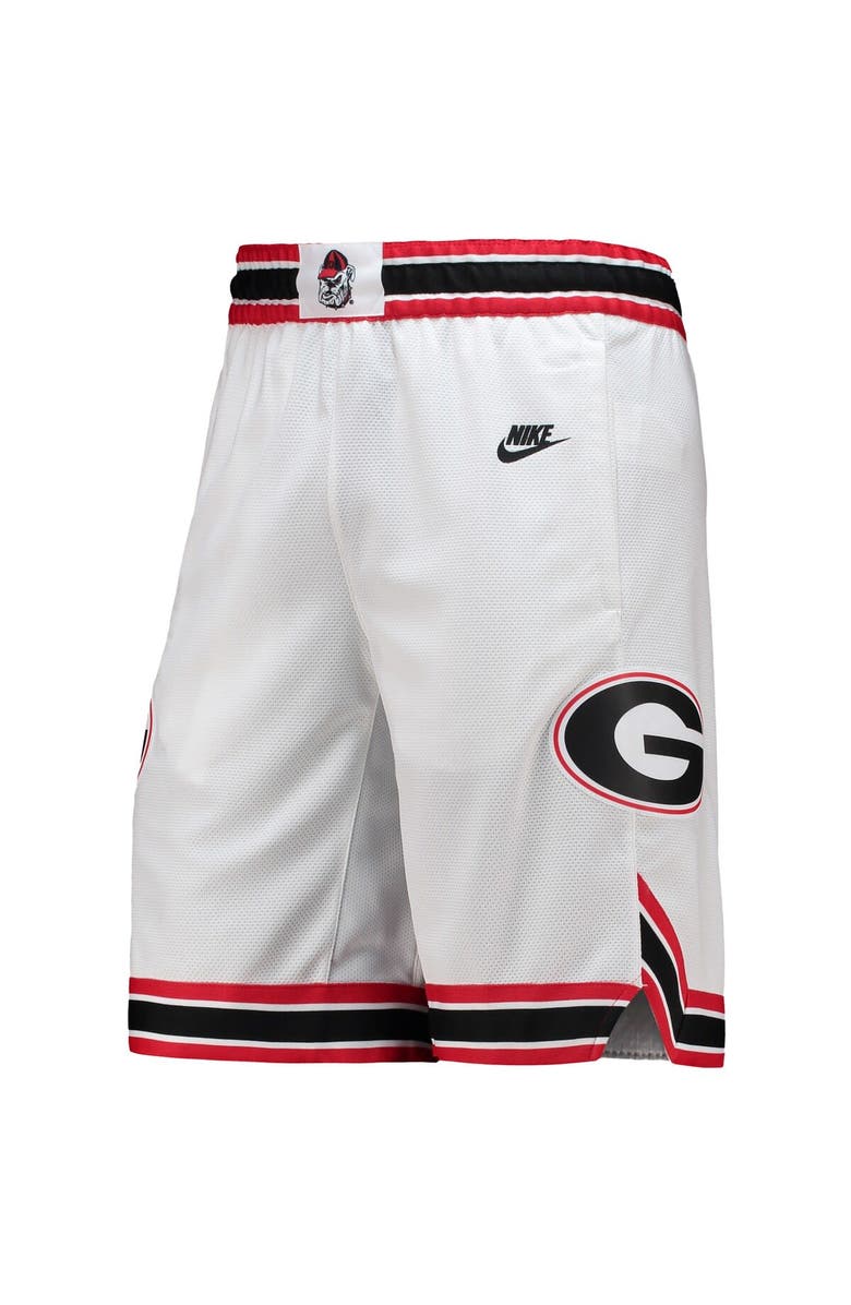 Nike Men's Nike White Georgia Bulldogs Retro Replica Performance Basketball Shorts, Alternate, color, 