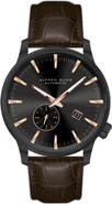 Alfred Sung Automatic II Leather Strap Watch, 43mm
