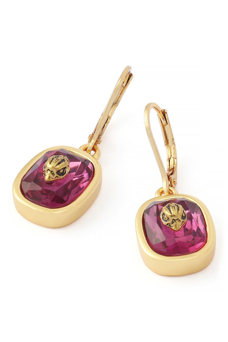 Eagle Stone Drop Earrings, Alternate, color, PINK