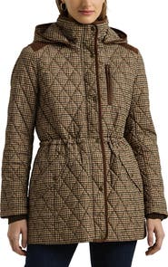 Lauren Ralph Lauren Houndstooth Check Quilted Jacket