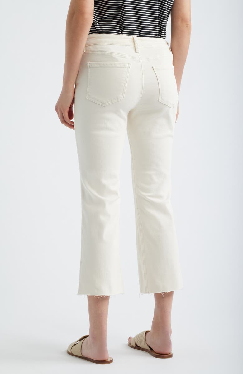 KUT from the Kloth Kelsey Fab Ab High Waist Ankle Flare Jeans, Alternate, color, Ecru