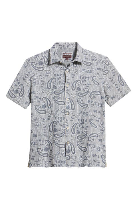 Linden Textured Short Sleeve Button-Up Shirt