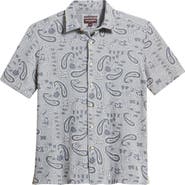 Johnston & Murphy Linden Textured Short Sleeve Button-Up Shirt