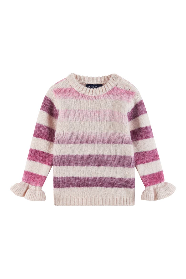 Kids' Ombré Stripe Sweater & Leggings Set, Alternate, color, OATMEAL STRIPE