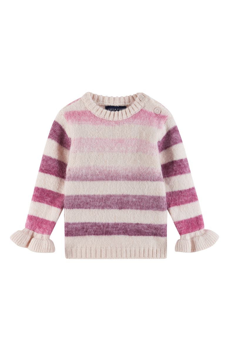 Andy & Evan Kids' Ombré Stripe Sweater & Leggings Set, Alternate, color,