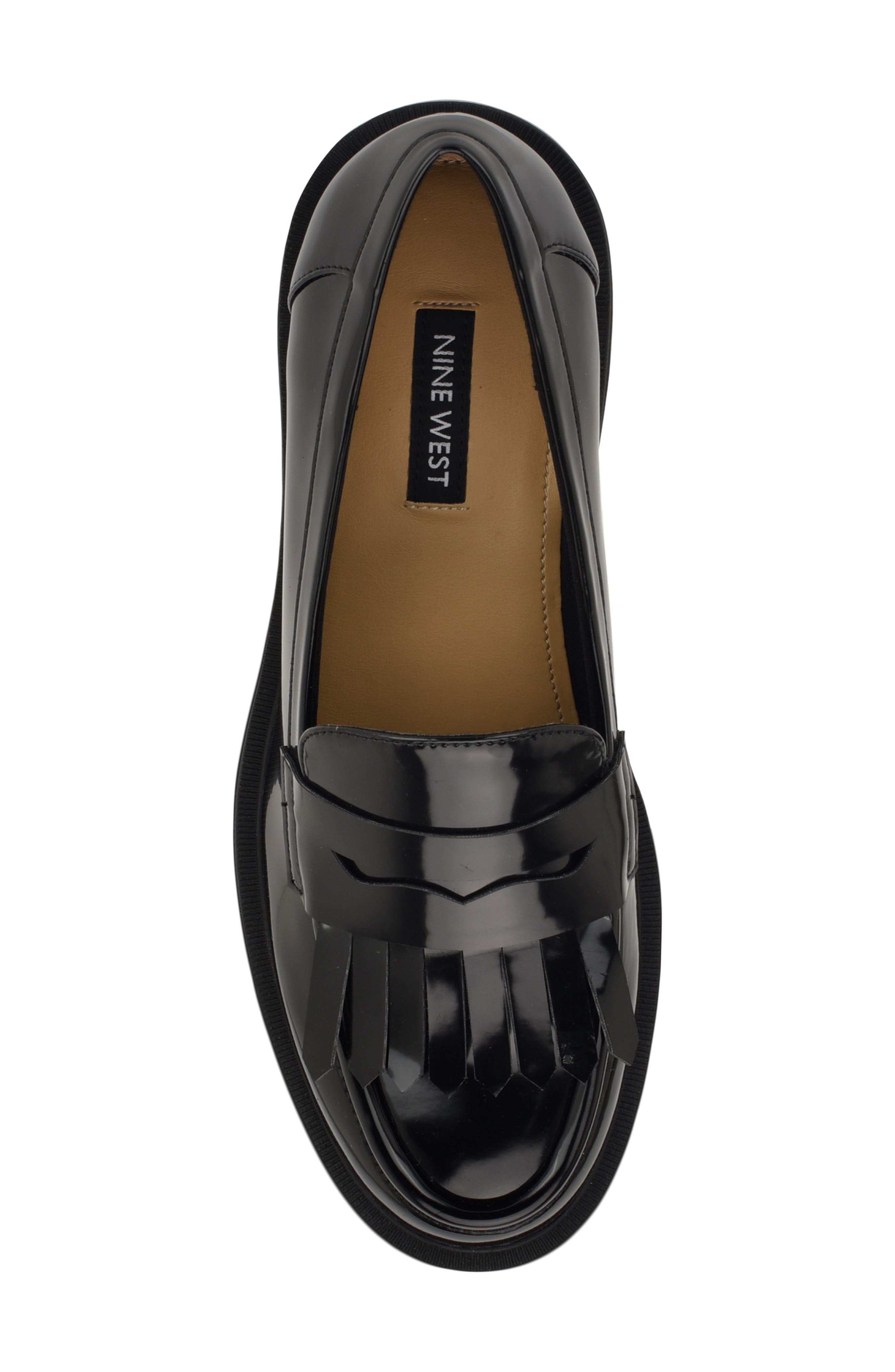 Nine West Missa Platform Lug Loafer, Alternate, color, Black 001