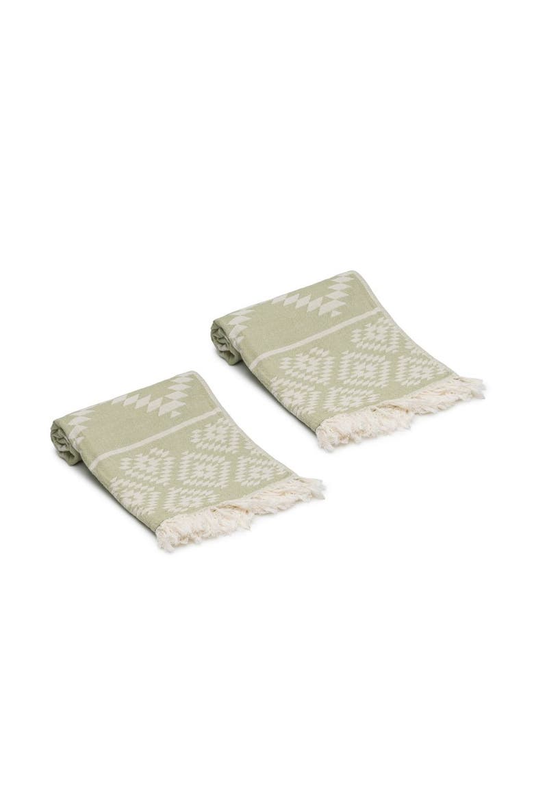 Turkish Cotton Hand Towels - Set of 2, Main, color, Sage Green
