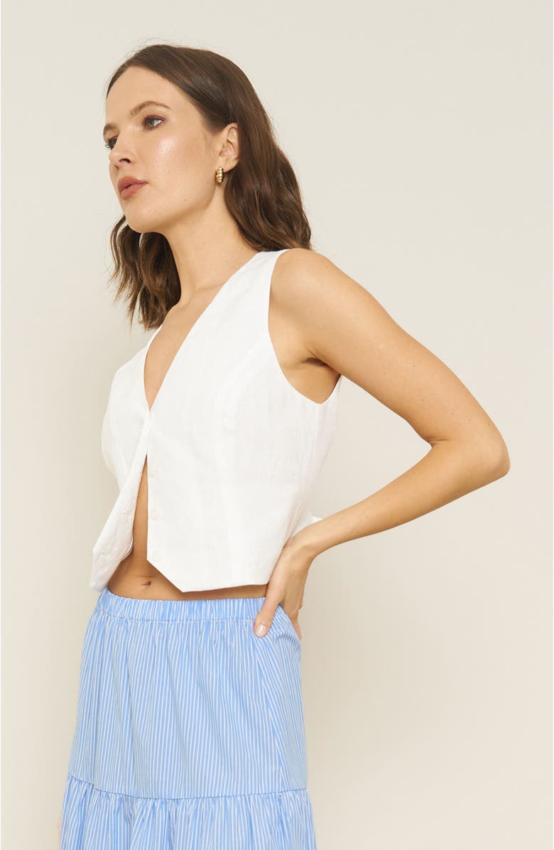 Whimsy + Row Bowie Vest, Alternate, color, White