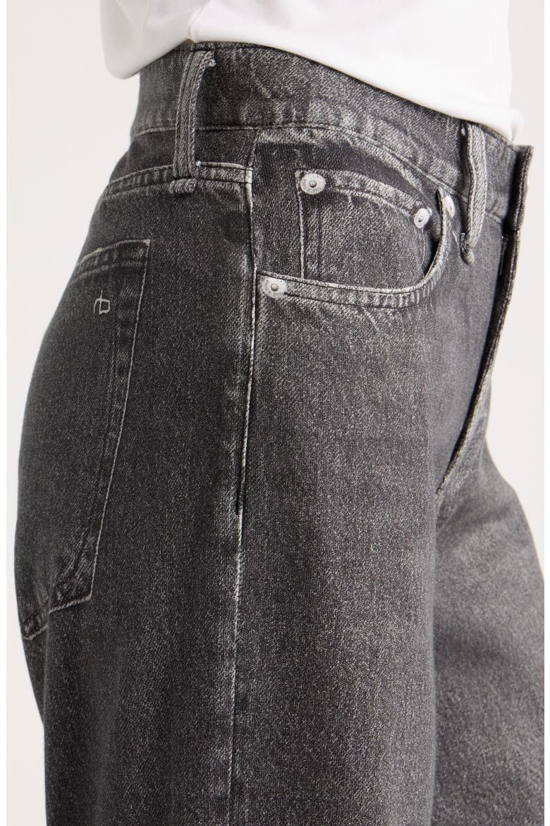 Cam Mid Rise Wide Leg Cotton Terry Sweatpant Jeans, Alternate, color, BARREN