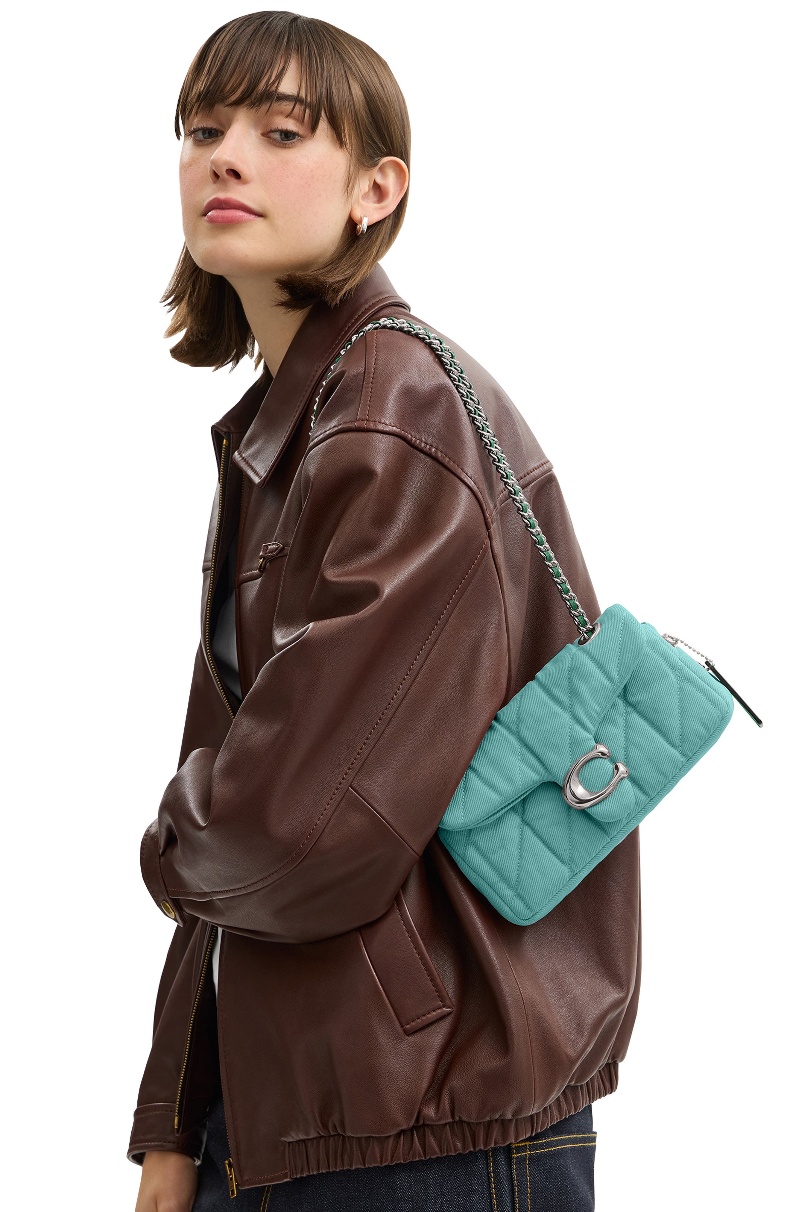 COACH Quilted Denim Tabby 20, Alternate, color, 