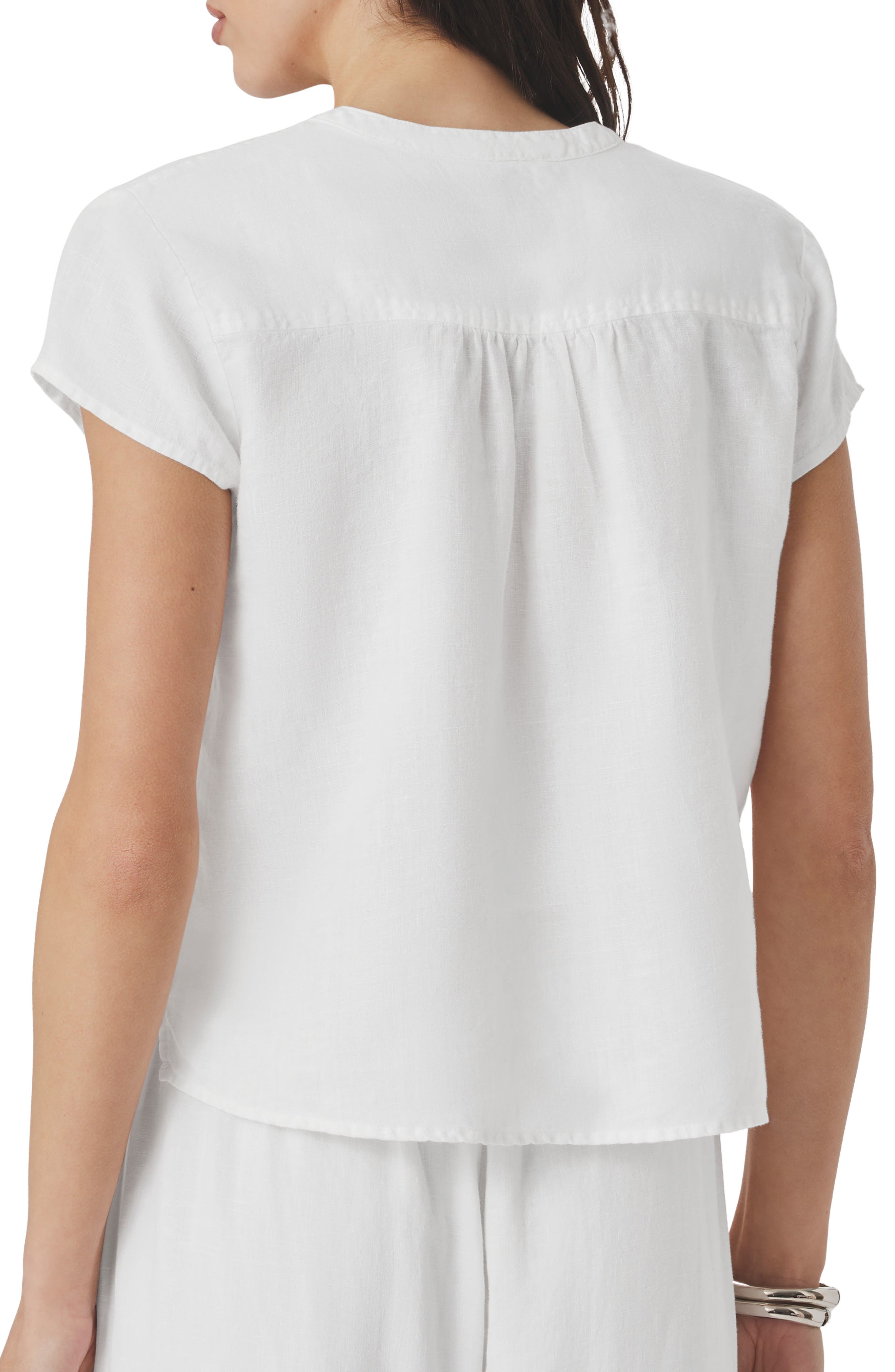 Stella Pintuck Linen Top - image 2