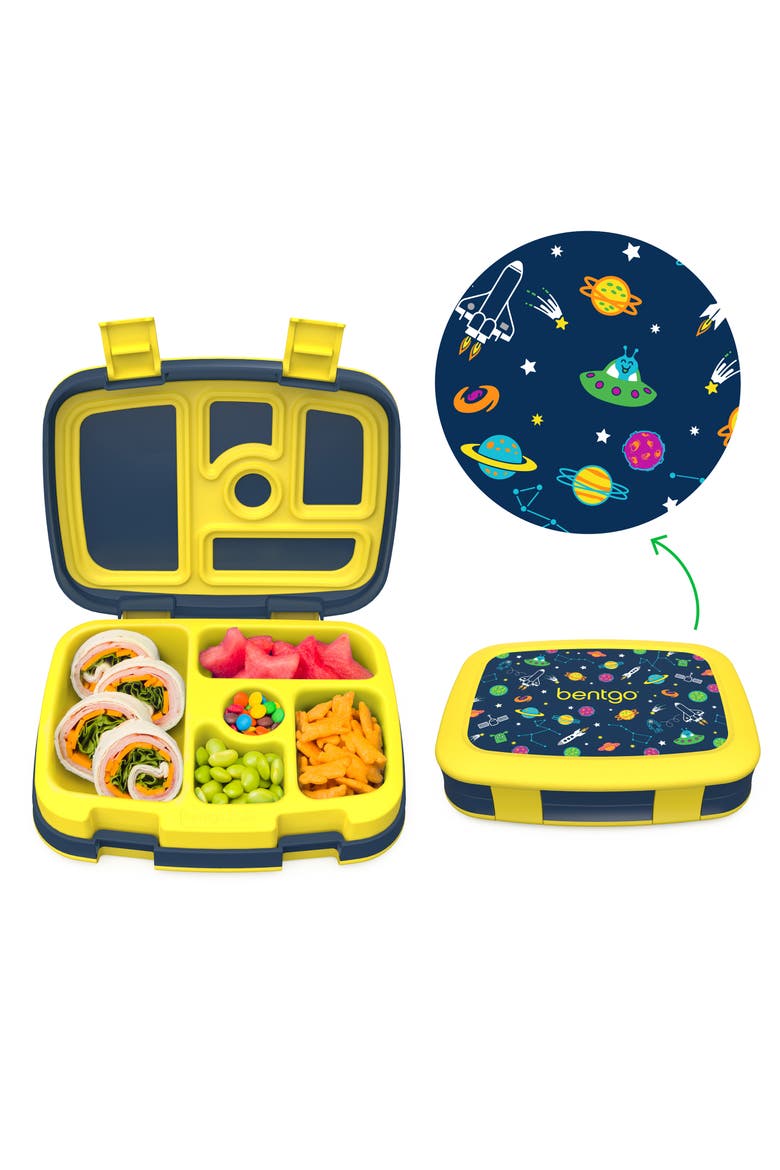 Kids Space Print Lunch Box, Alternate, color, SPACE